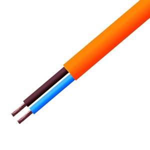 2 Core Orange Garden Flexible Rubber Cable - 1.0mm x 100 Metres Left