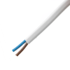 2 Core White Oval Flexible Cable - 0.5mm x 10 Metres Left