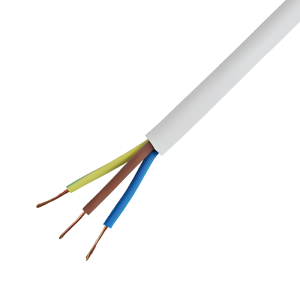 3 Core White Heat Resistant Flexible Cable - 1.5mm x 10 Metres Left