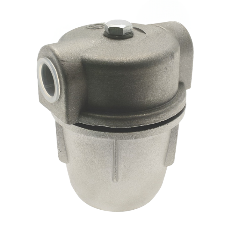 Aluminium Inline Metal Bowled Heating Oil Filter - 3:8 Left