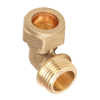 Brass Male Compression Taper Elbow - 10mm x 1:4 BSP
