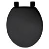 Celmac Emerald Black Standard Close Toilet Seat & Cover Front