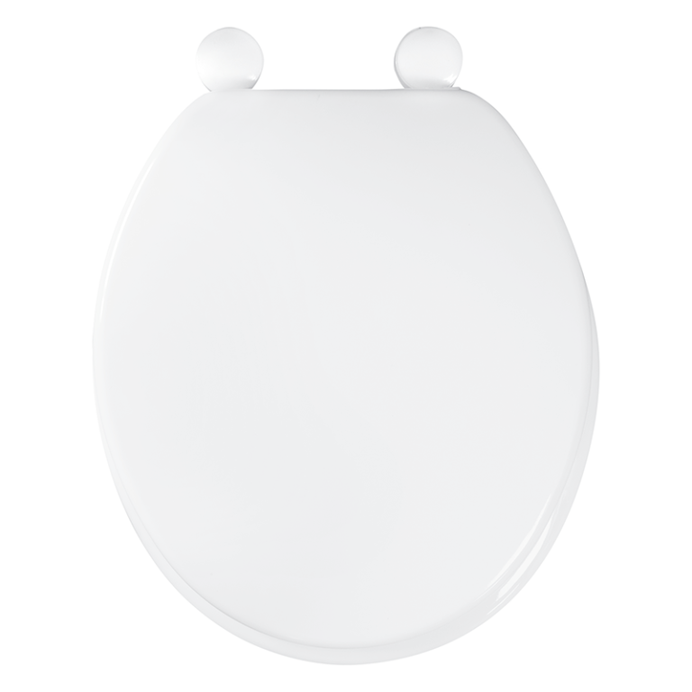 Celmac Woody Paramount White Toilet Seat & Wooden Cover Front