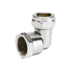 Chrome Compression Female Elbow - 28mm x 1 BSP Left