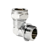 Chrome Compression Male Elbow - 22mm x 3:4 BSP