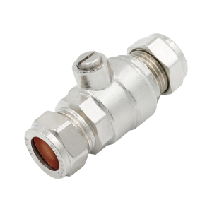 Chrome Full Bore Isolation Valve - 15mm Left