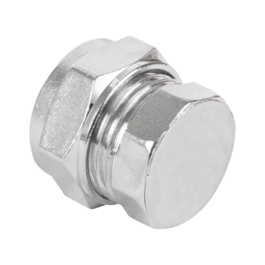 Chrome Plated Brass Compression Stop End - 22mm