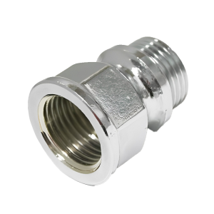 Chrome Plated Brass Extension - 1:2 BSP x 100mm Left