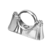 Chrome Plated Cast Brass Hospital Pipe Bracket - 15mm Left