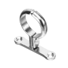 Chrome Plated Cast Brass Screw On Pipe Bracket - 22mm Left