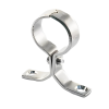 Chrome Plated Pressed Brass Pipe Clip Bracket - 22mm Left