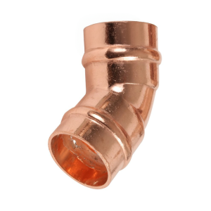Copper Solder Ring 45° Elbow - 42mm Left