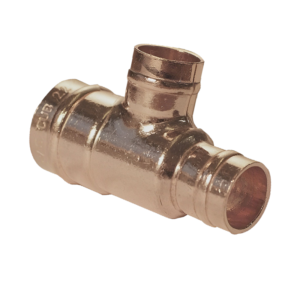 Copper Solder Ring Reducing Tee - 28mm x 22mm x 15mm