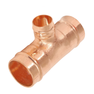 Copper Solder Ring Reducing Tee - 54mm x 54mm x 15mm Left