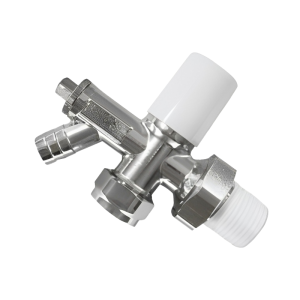 CrestaLux Angle Radiator Valve With Draw Off - 8mm