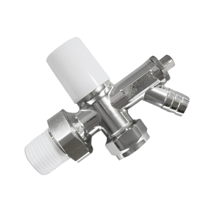 CrestaLux Angle Radiator Valve With Draw Off - 8mm Left