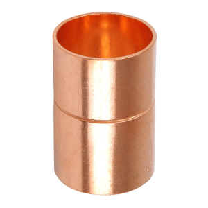 Copper Imperial/Metric Coupling End Feed - 15mm x 1/2" Top