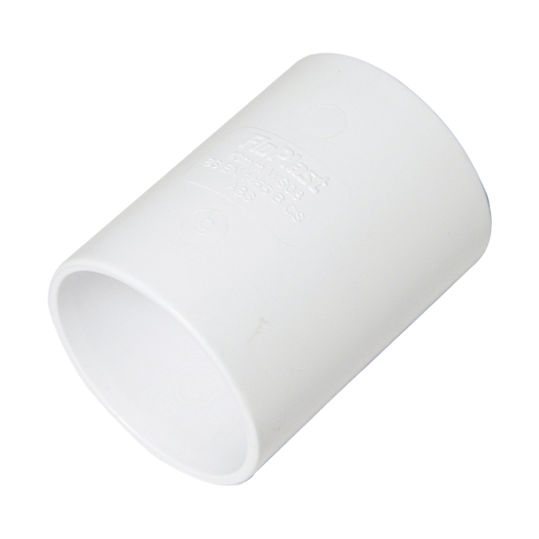 FloPlast ABS WS08W Solvent Weld Straight Coupling - 40mm Left