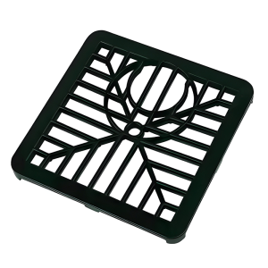 FloPlast Black Drainage Square Gully Grid - 110mm Left