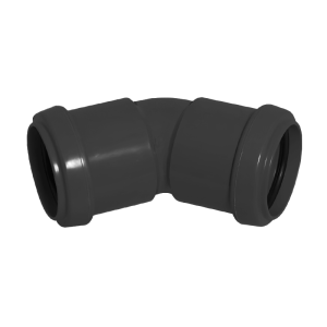 FloPlast Black Pushfit 45° Waste Pipe Bend - 40mm
