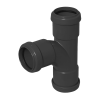 FloPlast Black Pushfit Waste Pipe Tee - 40mm Left
