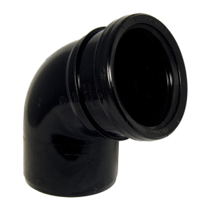 FloPlast Black Ring Seal Soil 112.5° Bend Single Socket - 110mm