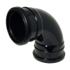 FloPlast Black Ring Seal Soil 92.5° Bend Single Socket - 110mm Left