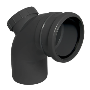 FloPlast Black Soil 92.5° Access Bend - 110mm
