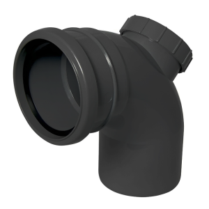 FloPlast Black Soil 92.5° Access Bend - 110mm Left