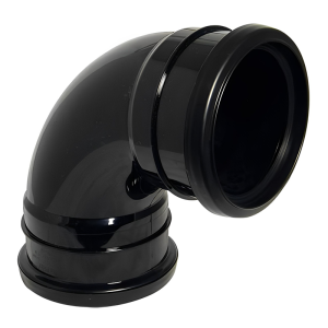 FloPlast Black Soil 92.5° Degree Double Socket Bend - 110mm