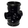 FloPlast Black Soil Boss Pipe Ring Seal Socket to Solvent - 110mm