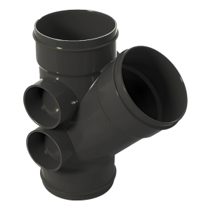 FloPlast Black Soil Ring Seal 135° Branch - 110mm