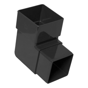 FloPlast Black Square Downpipe 92.5° Offset Bend - 65mm