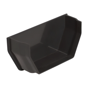 FloPlast Black Square Gutter Internal Stop End - 114mm