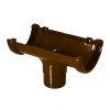 FloPlast Brown Half Round Gutter Running Outlet - 112mm Left