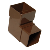 FloPlast Brown Square Downpipe 92.5° Offset Bend - 65mm