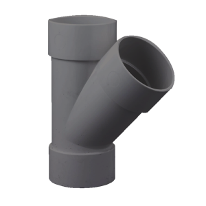 FloPlast Grey ABS Solvent 135° Waste Branch Tee - 40mm
