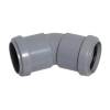 FloPlast Grey Pushfit 45° Waste Pipe Bend - 32mm
