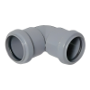 FloPlast Grey Pushfit Waste Pipe Knuckle - 50mm Left