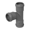 FloPlast Grey Pushfit Waste Pipe Tee - 32mm Left