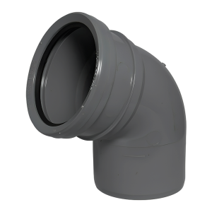 FloPlast Grey Ring Seal Soil 112.5° Bend Single Socket - 110mm Left
