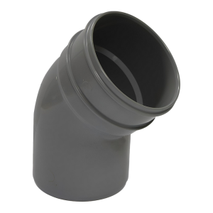FloPlast Grey Ring Seal Soil Offset Bottom Bend - 110mm