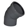 FloPlast Grey Ring Seal Soil Offset Top Bend - 110mm