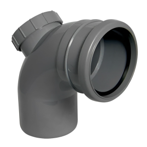 FloPlast Grey Soil 92.5° Access Bend - 110mm