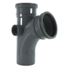 FloPlast Grey Soil Ring Seal 112.5° Branch - 110mm