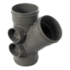 FloPlast Grey Soil Ring Seal 135° Branch - 110mm