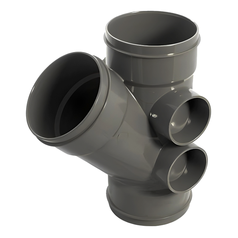 FloPlast Grey Soil Ring Seal 135° Branch - 110mm Left