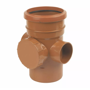 FloPlast Underground 87.5° Single Socket Access Pipe - 110mm Left