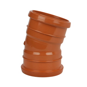 FloPlast Underground Double Socket 15° Bend - 110mm