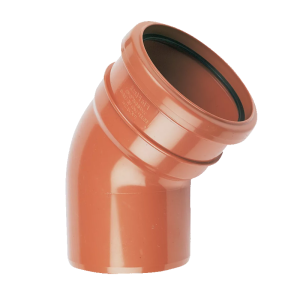 FloPlast Underground Single Socket 45° Bend - 110mm